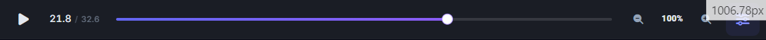 Playback controls bar with play, time, slip bar, and zoom