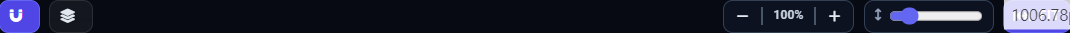 Timeline control bar with snap, zoom, and fit buttons